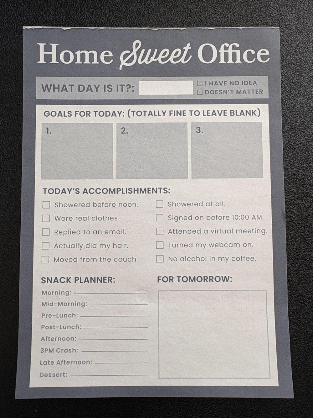 Office To-Do Notepad Blue Gray